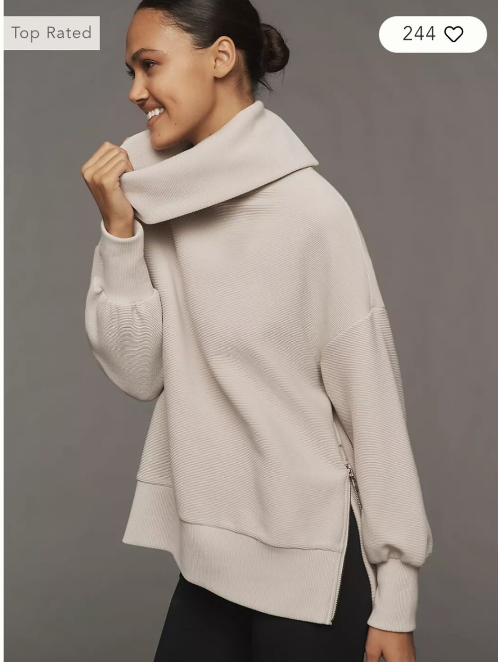 NWT Varley Milton Turtleneck Sweatshirt